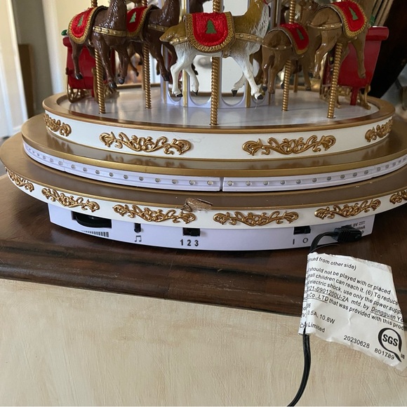 Mr. Christmas Regal Carousel Musical Animated Christmas Decoration, 17.25 inches - Picture 9 of 14
